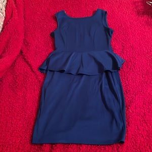 Royal blue mini dress